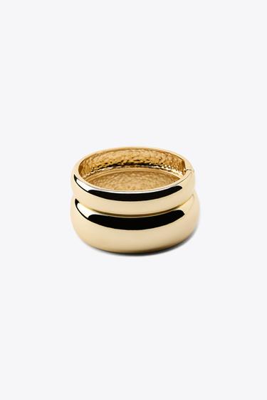 Zara PACK OF METAL BRACELETS - Golden