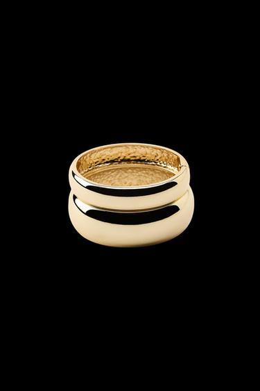 PACK PULSERAS METÁLICAS - Dorado de Zara