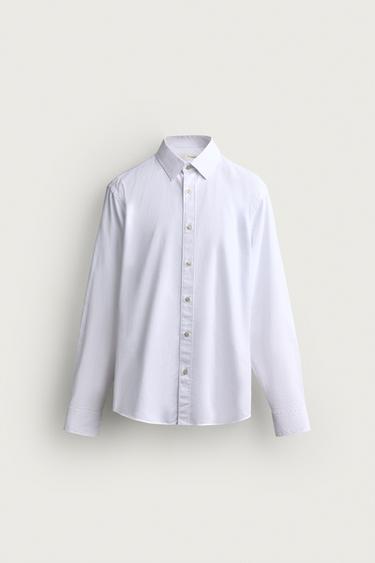 Zara COTTON REGULAR FIT SHIRT - White