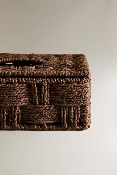 WOVEN PAPER TISSUE BOX - Brown by Zara - Image 2