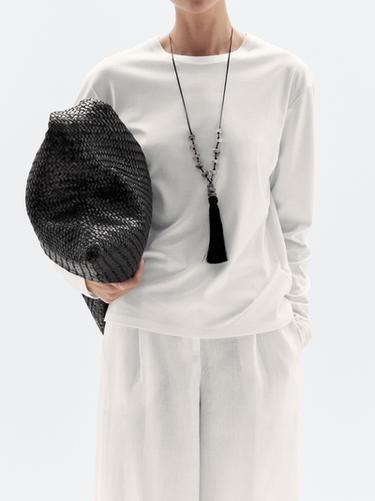 Bolso maxi shopper trenzado piel napa - Negro de Zara