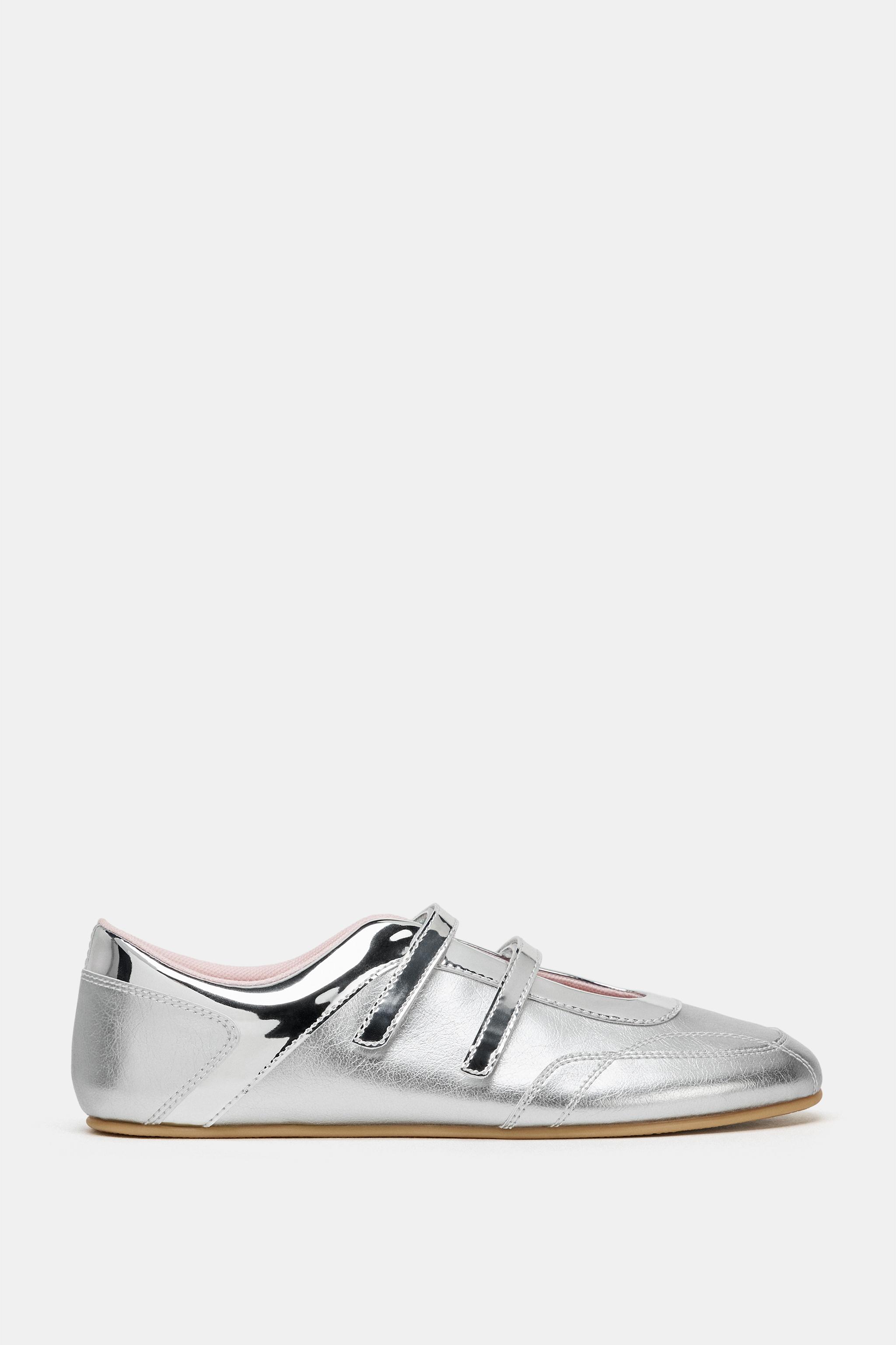 メタリック スポーツバレエシューズ - シルバー | ZARA Japan / 日本