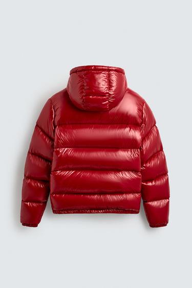 100% FEATHER WATER-REPELLENT DOWN JACKET - Red by Zara