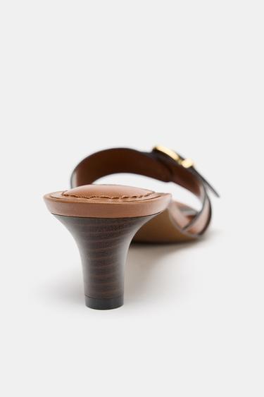 BUCKLED HEELED SANDALS - Brown by Zara - Image 5
