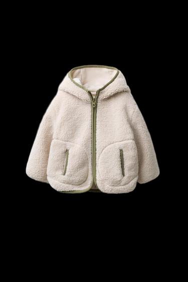 FAUX SHEARLING FLEECE JACKET - Ecru by Zara - Image 0