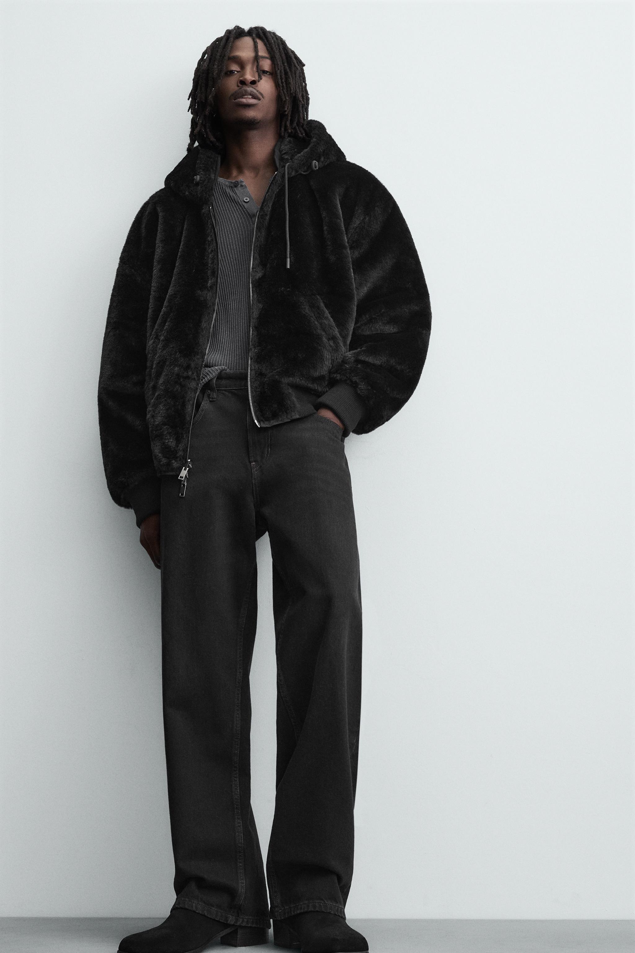 REVERSIBLE FAUX FUR BOMBER JACKET