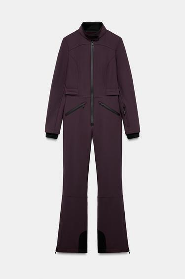 WATER-RESISTANT WINDPROOF RECCO® TECHNOLOGY SKI COLLECTION JUMPSUIT - Burgundy by Zara