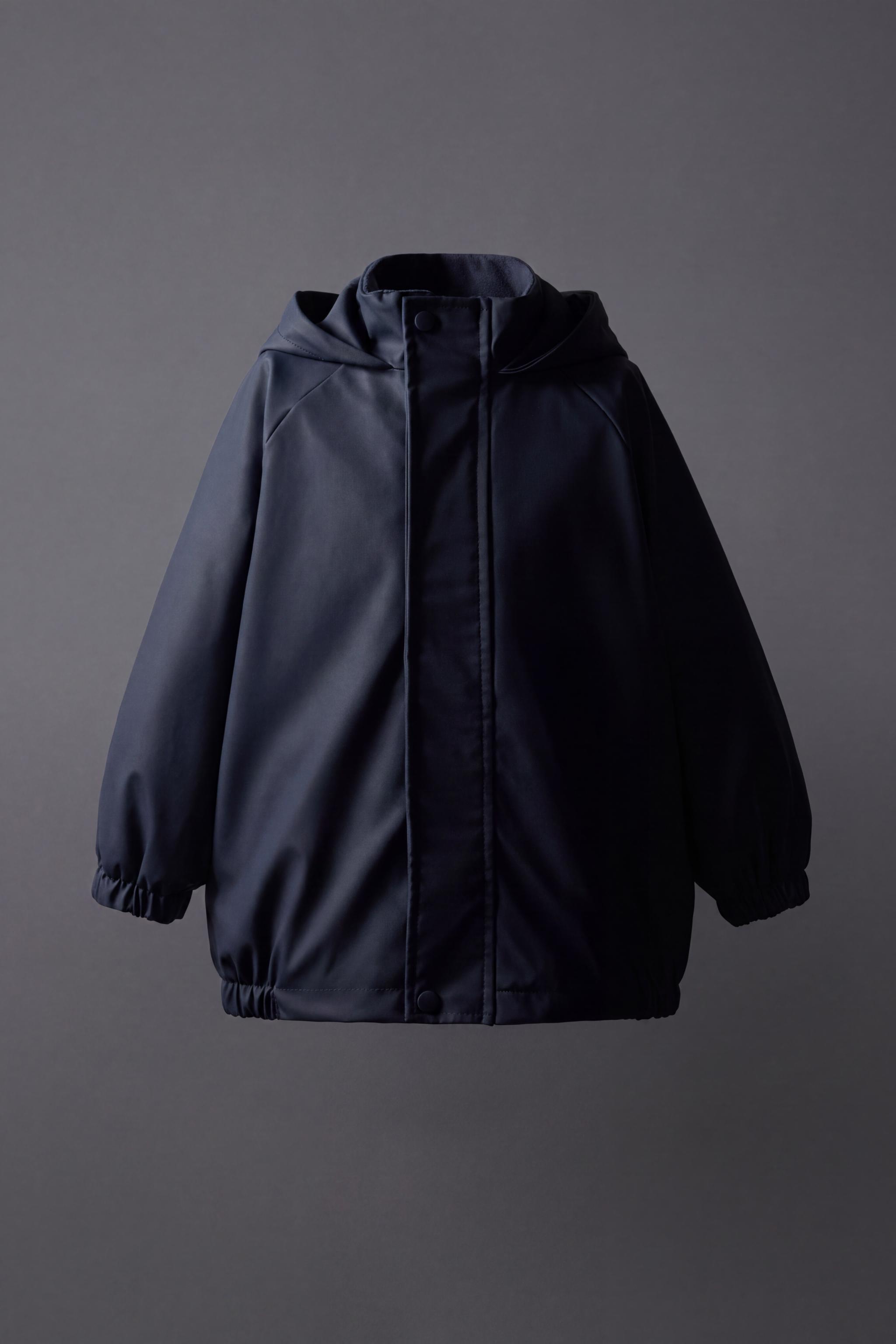 WATER REPELLENT RUBBERIZED RAINCOAT — Navy blue