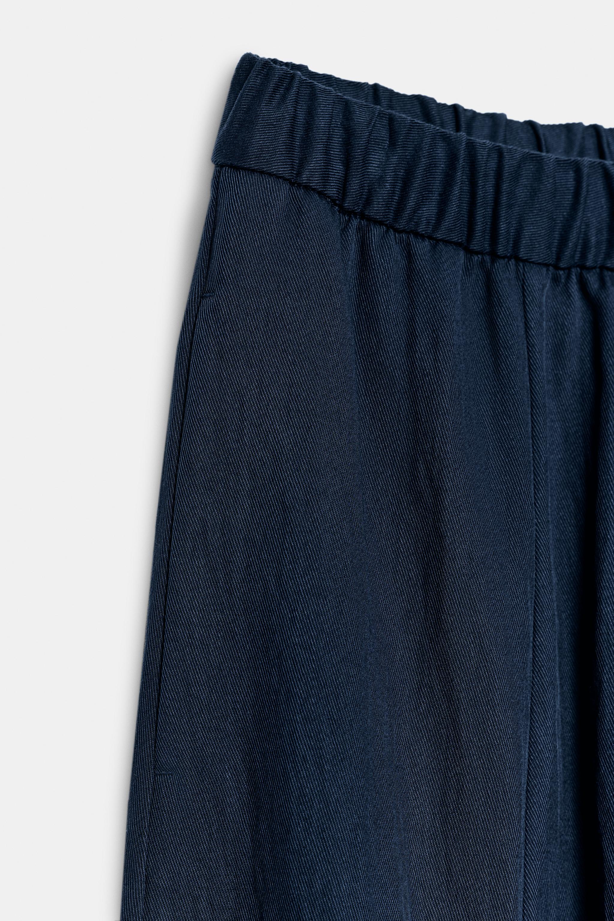 Zara ZW COLLECTION BARREL PANTOLON görsel 7
