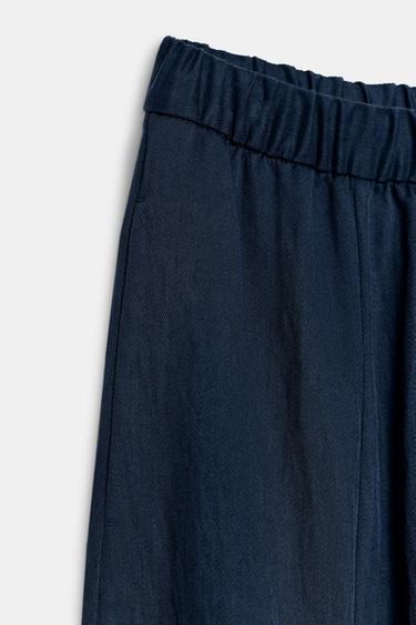 PANTALON BARREL ZW COLLECTION - Bleu encre de Zara - Image 6
