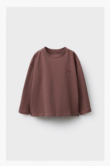 ФУТБОЛКА HEAVYWEIGHT З ВИШИВКОЮ - Dusty purple Zara