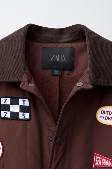 VESTE REMBOURRÉE PIÈCES - Marron de Zara - Image 4