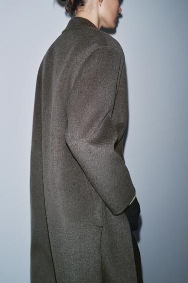 MANTEAU EN MÉLANGE DE LAINE ZW COLLECTION ÉDITION LIMITÉE - Gris taupe de Zara - Image 2