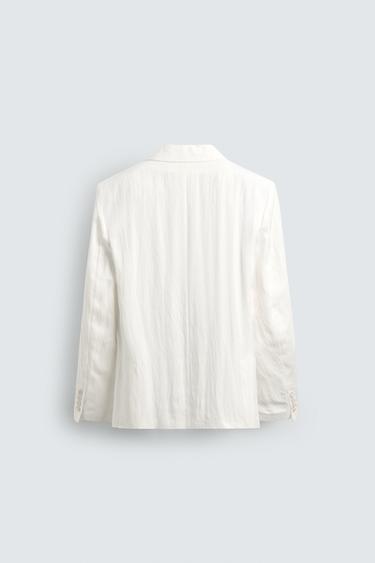VESTE DÉCONTRACTÉE EN LYOCELL ET VISCOSE - Blanc cassé de Zara - Image 7