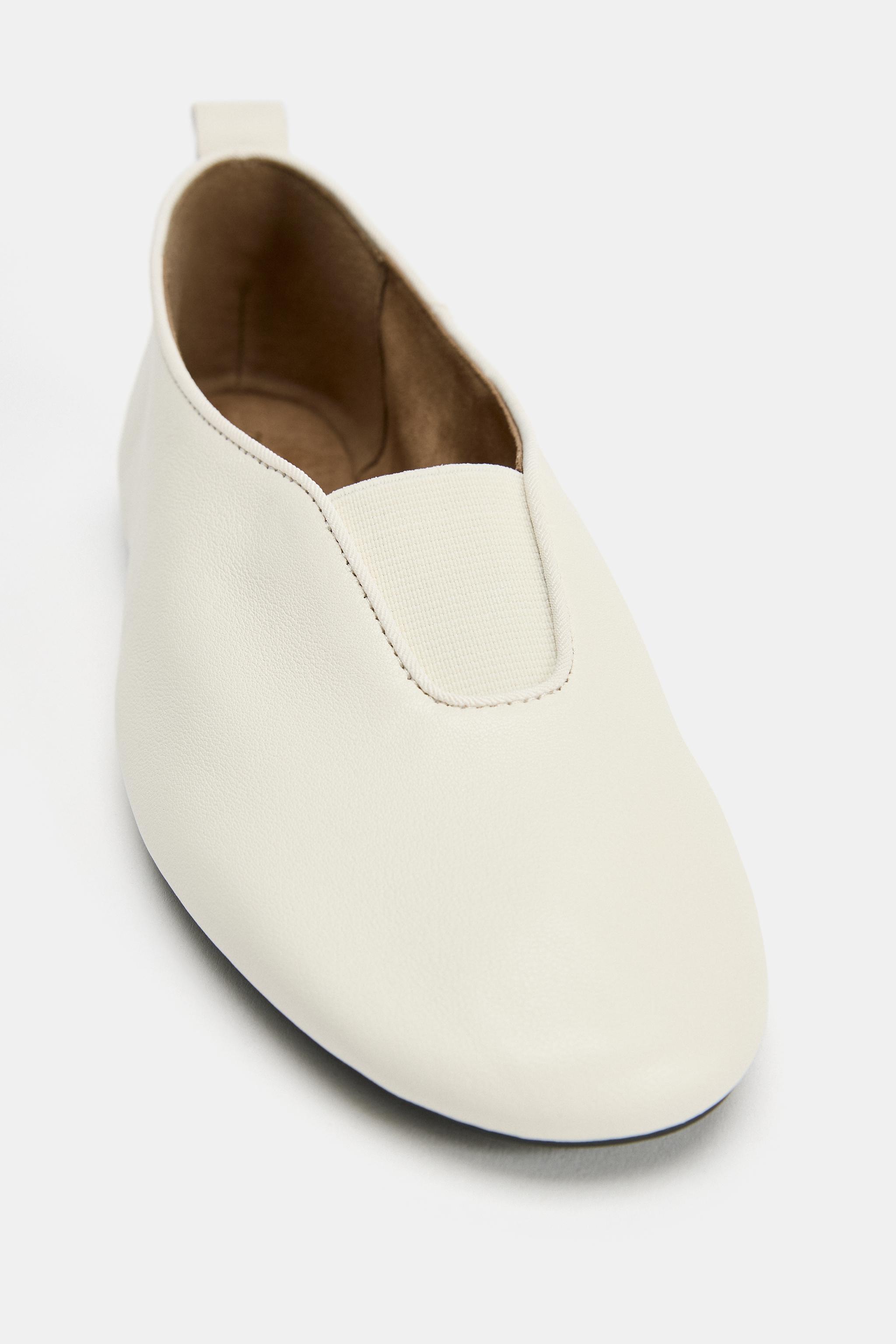 Обувь Zara SOFT LEATHER FLATS — фото 4