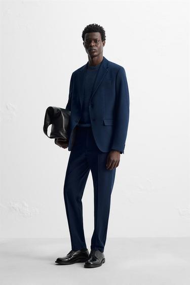 Zara STRETCH SUIT PANTS - Bluish - Image 0