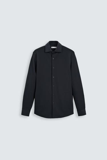CAMISA ELÁSTICA ESTRUCTURA - Marino de Zara