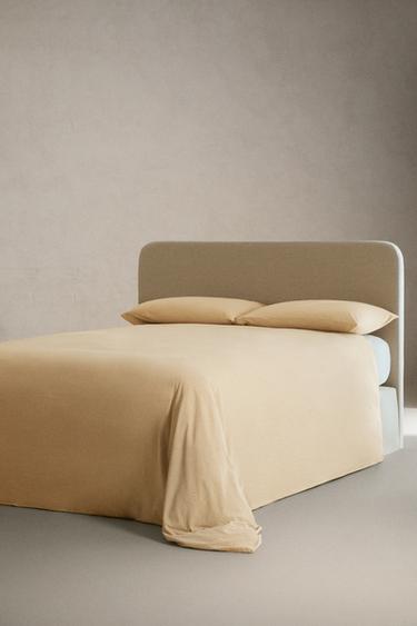 HOUSSE DE COUETTE COTON PLUMETIS - Beige clair de Zara - Image 1