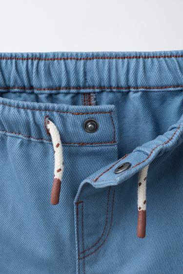 SHORT SURPIQÛRES CONTRASTANTES - Bleu de Zara - Image 2