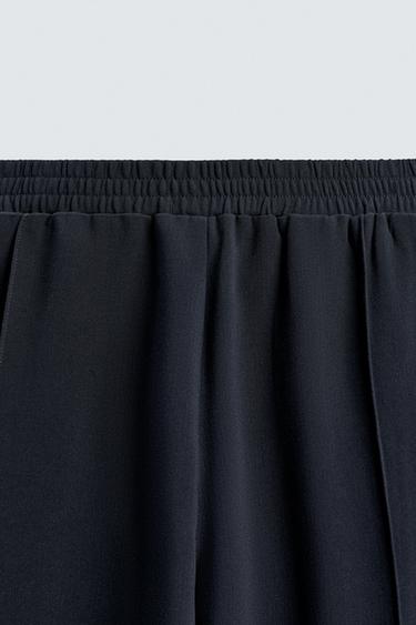 FLOWING TROUSERS WITH ZIPS - Navy blue by Zara - Image 7