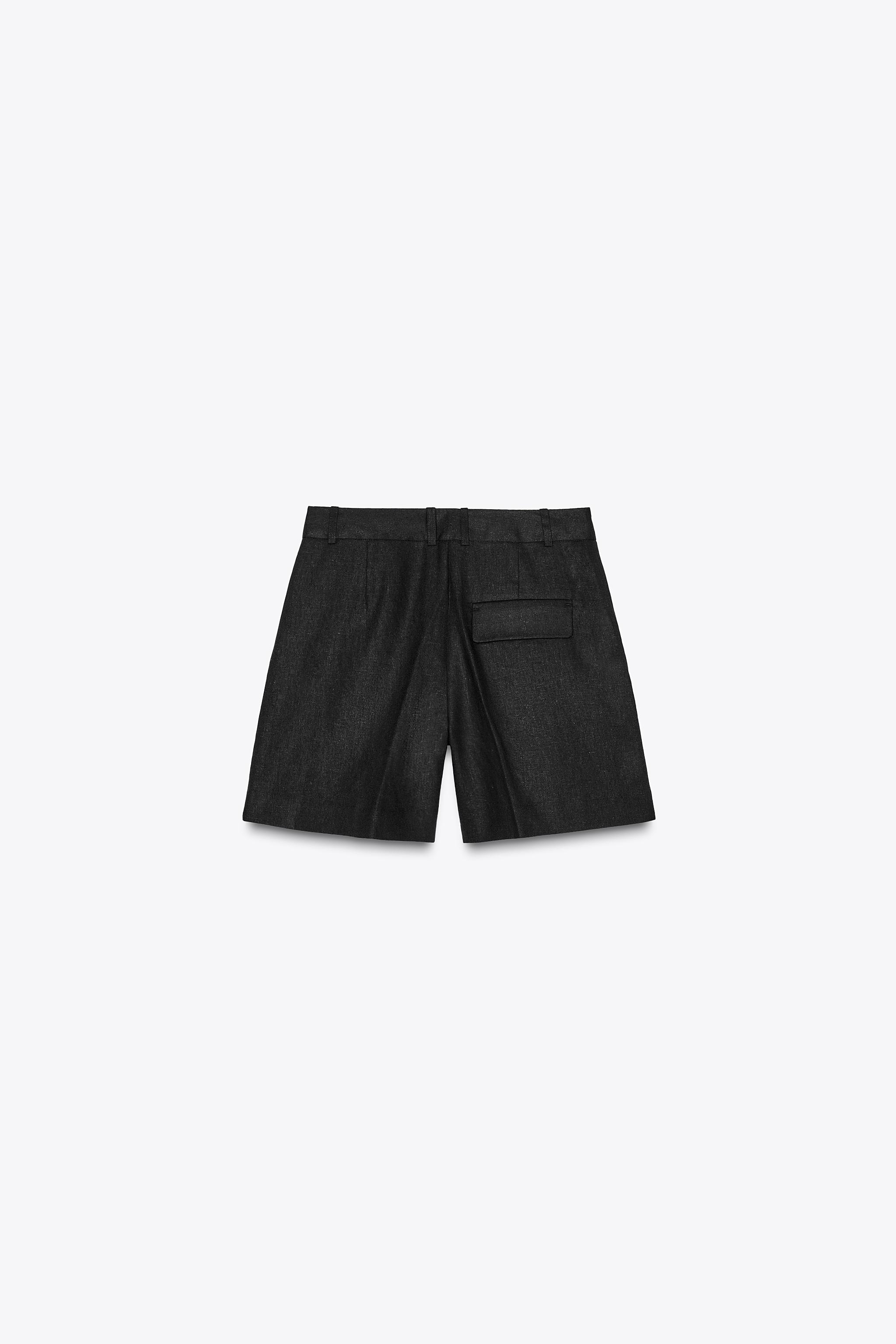 【ZARA】リネンハイウエストバミューダパンツ 2753/021/172 ZARA】リネンハイウエストバミューダパンツ 2753/021/172