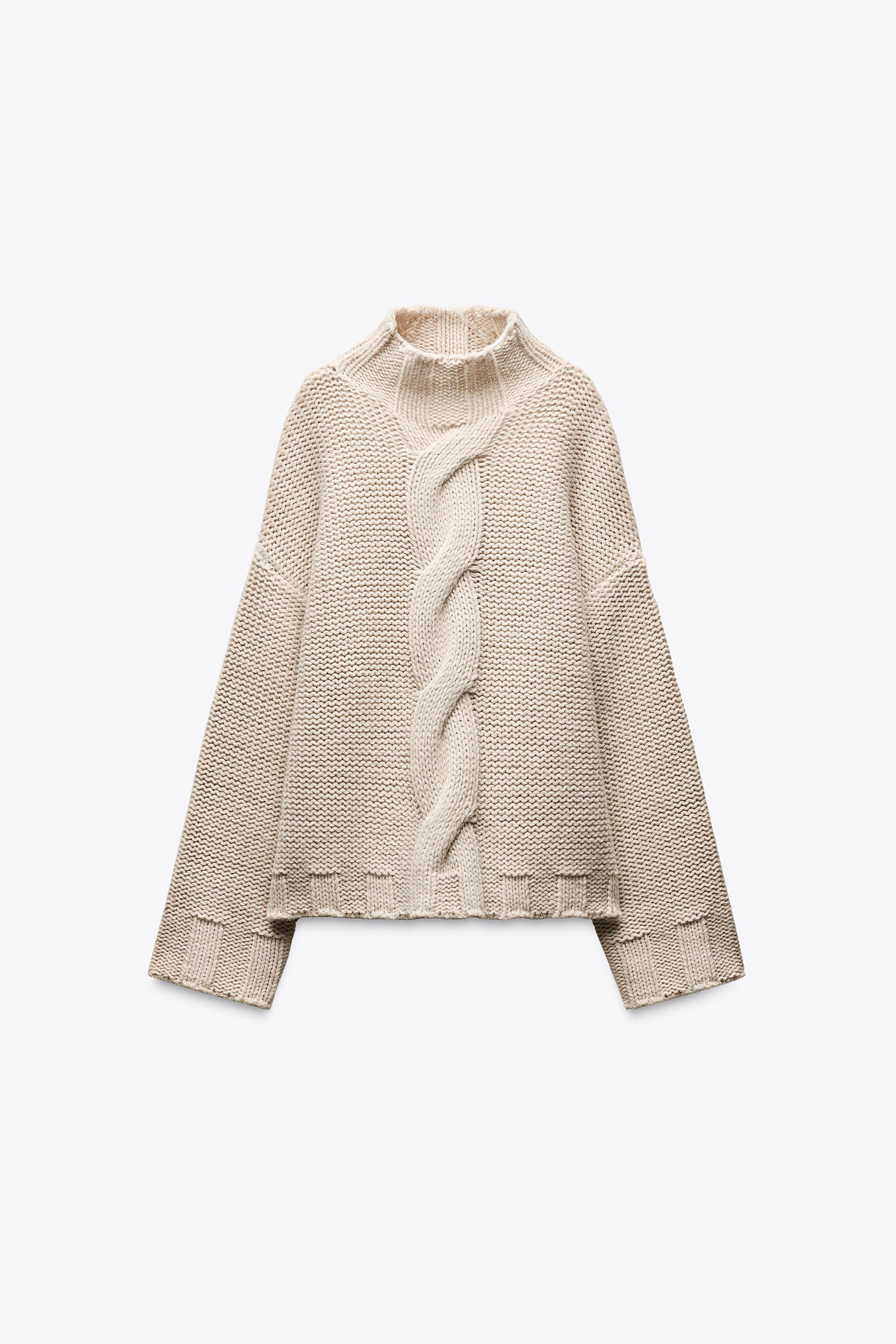 ケーブルニットセーター - エクリュ | ZARA Japan / 日本