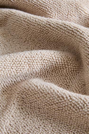 RICE STITCH COTTON BATH TOWEL - Beige by Zara - Image 4