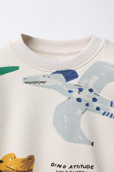 DINOSAUR PRINT SWEATSHIRT - Ice by Zara - Image 2