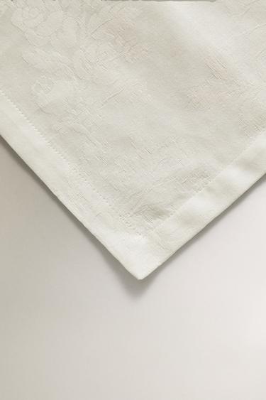 SET DE TABLE JACQUARD ROSES - Blanc de Zara - Image 2