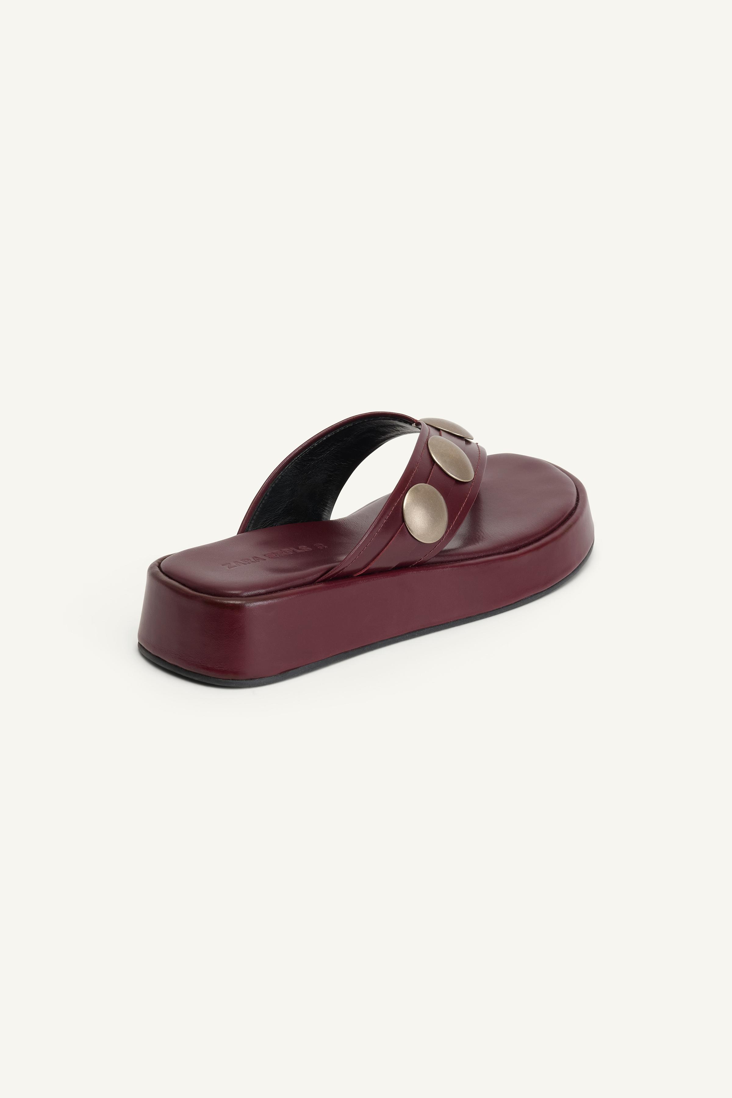【ZARA】LTHR STDD SNDLS 14 レザーフラットサンダル 4605/510 ZARA】LTHR STDD SNDLS 14 レザーフラットサンダル 4605/510