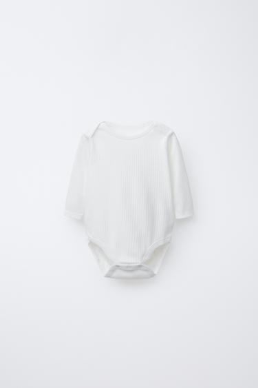 6 MOIS-3 ANS/ LOT DE TROIS BODYS À MANCHES LONGUES - Blanc cassé de Zara - Image 1