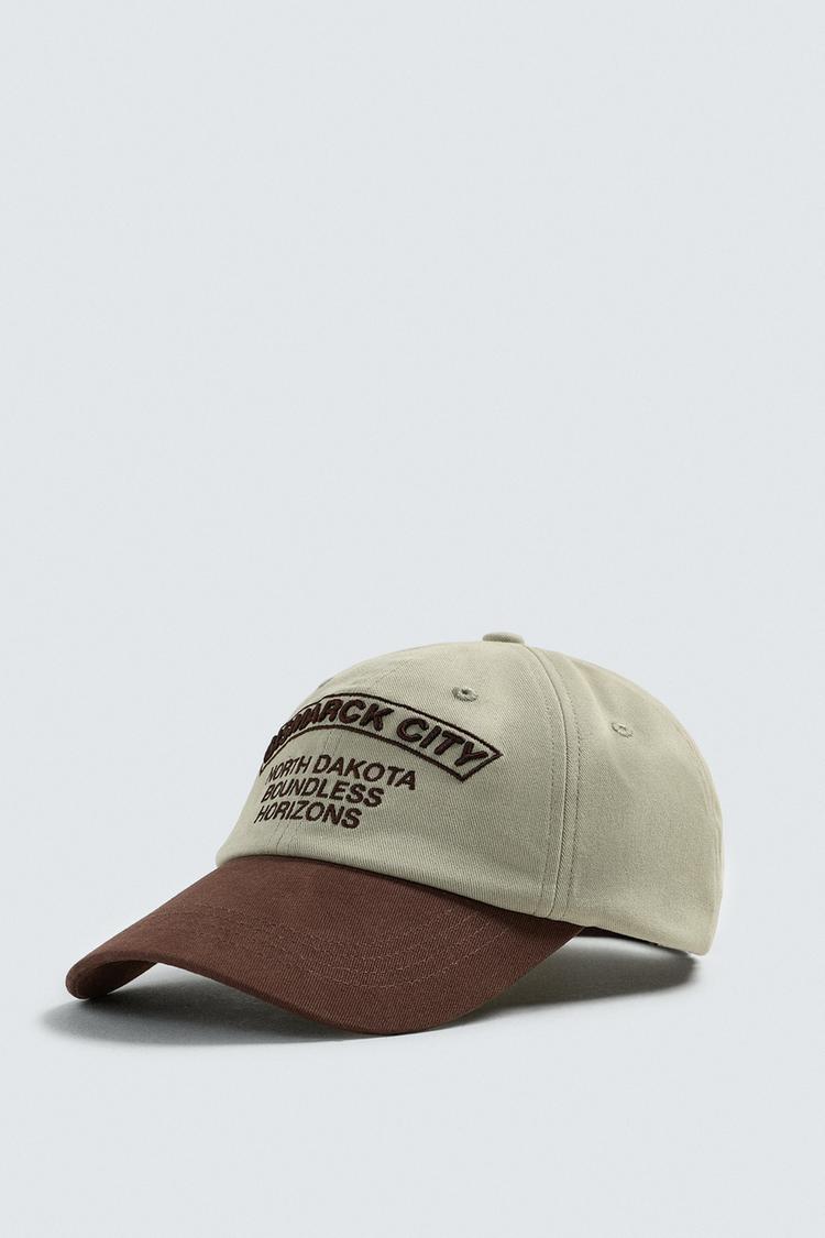ZARA EMBROIDERED SLOGAN CAP