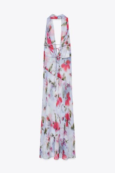 PRINTED HALTER MIDI DRESS - Multicoloured by Zara - Image 11