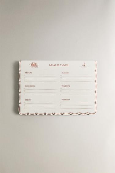 Zara MAGNETIC MEAL PLANNER - Brick - Image 0