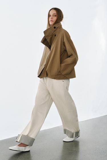 REVERSIBLE CHECK JACKET ZW COLLECTION - Light beige by Zara - Image 3