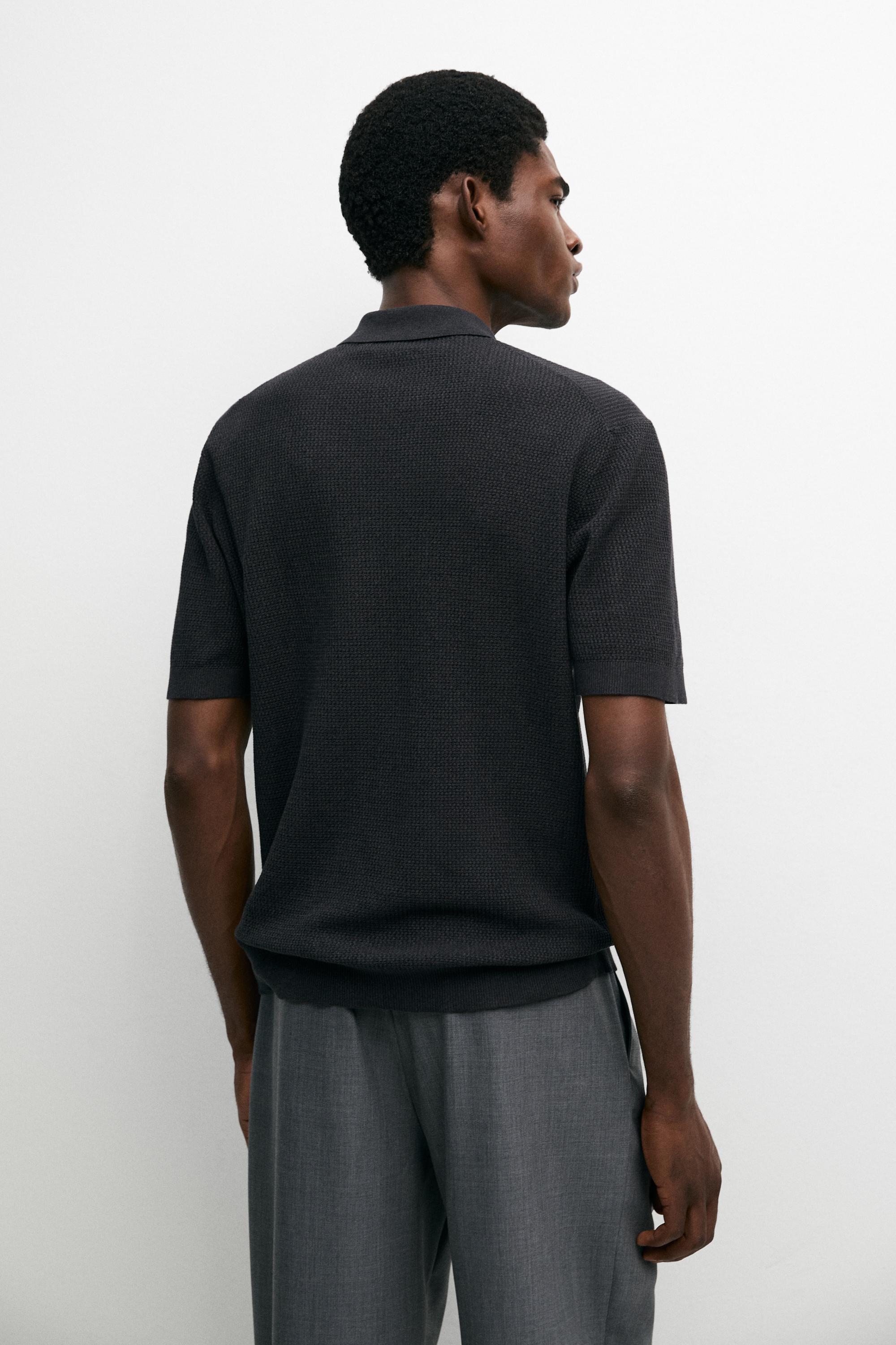 100% cotton button-collar polo shirt