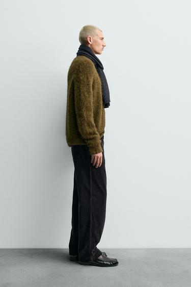 REGULAR FIT CORDUROY TROUSERS - Dark navy by Zara - Image 3