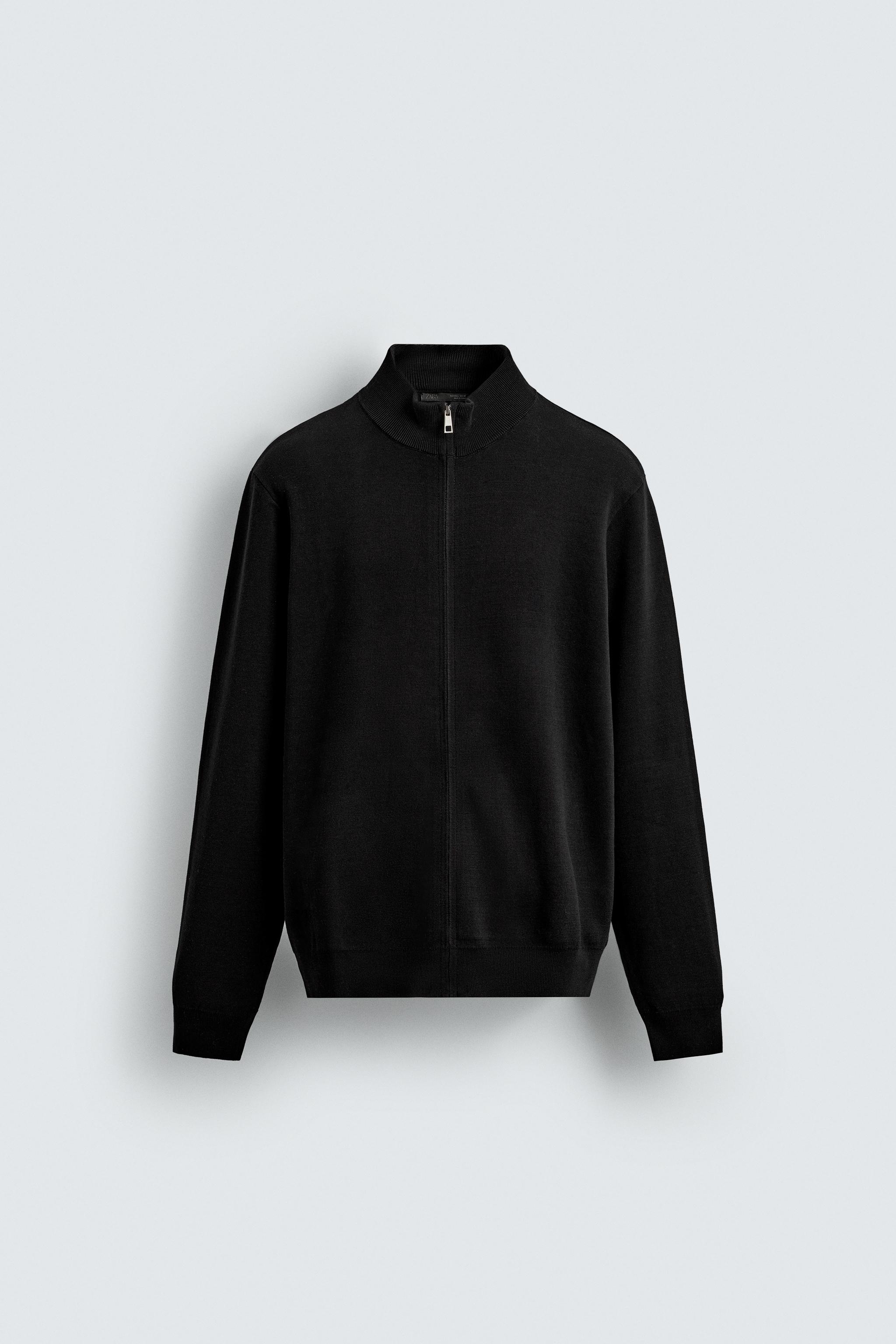 コットンニットジャケット - ブラック | ZARA Japan / 日本