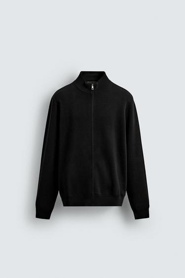 COTTON KNIT CARDIGAN - Black by Zara