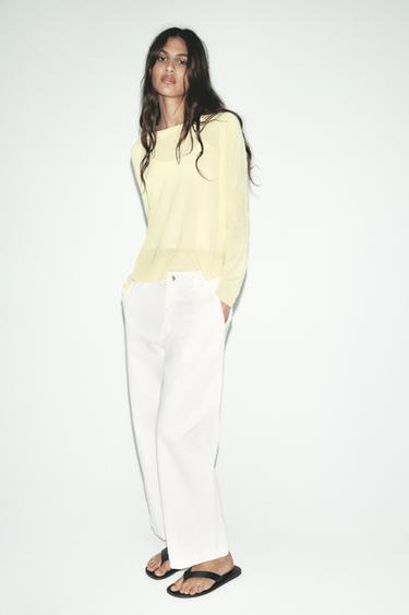 JERSEY BÁSICO PUNTO - Amarillo claro de Zara