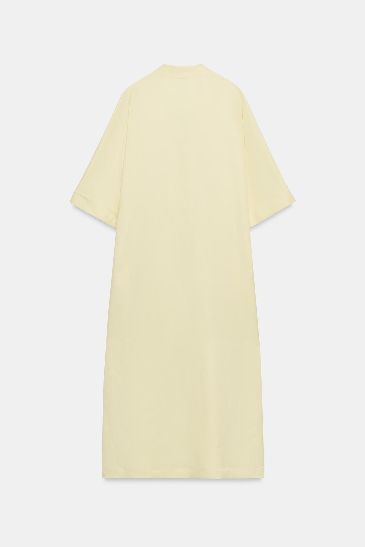 Женское платье Zara ZW Collection MIDI, цвет: Жёлтый — фото 11