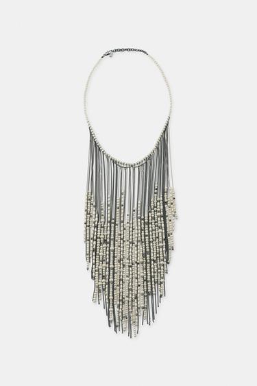 FAUX PEARL CASCADE NECKLACE - 109 by Zara