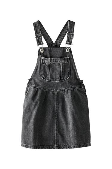 ACID BLACK DENIM PINAFORE DRESS
