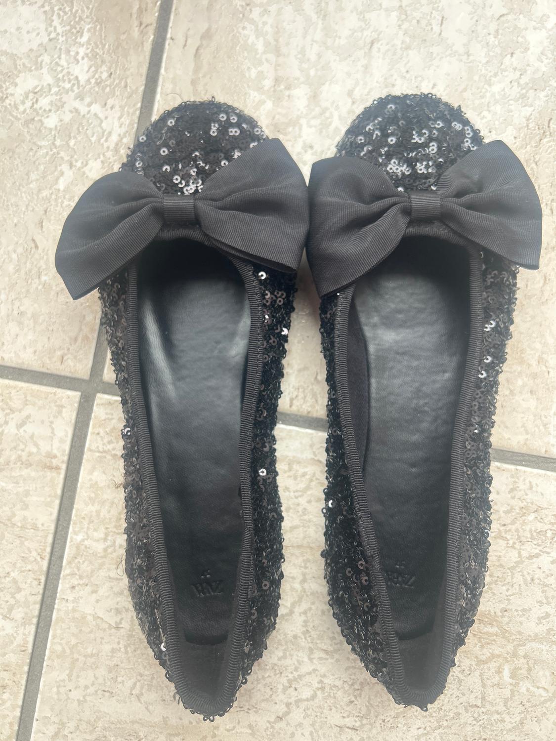SEQUIN BALLERINAS WITH BOW - Image 4