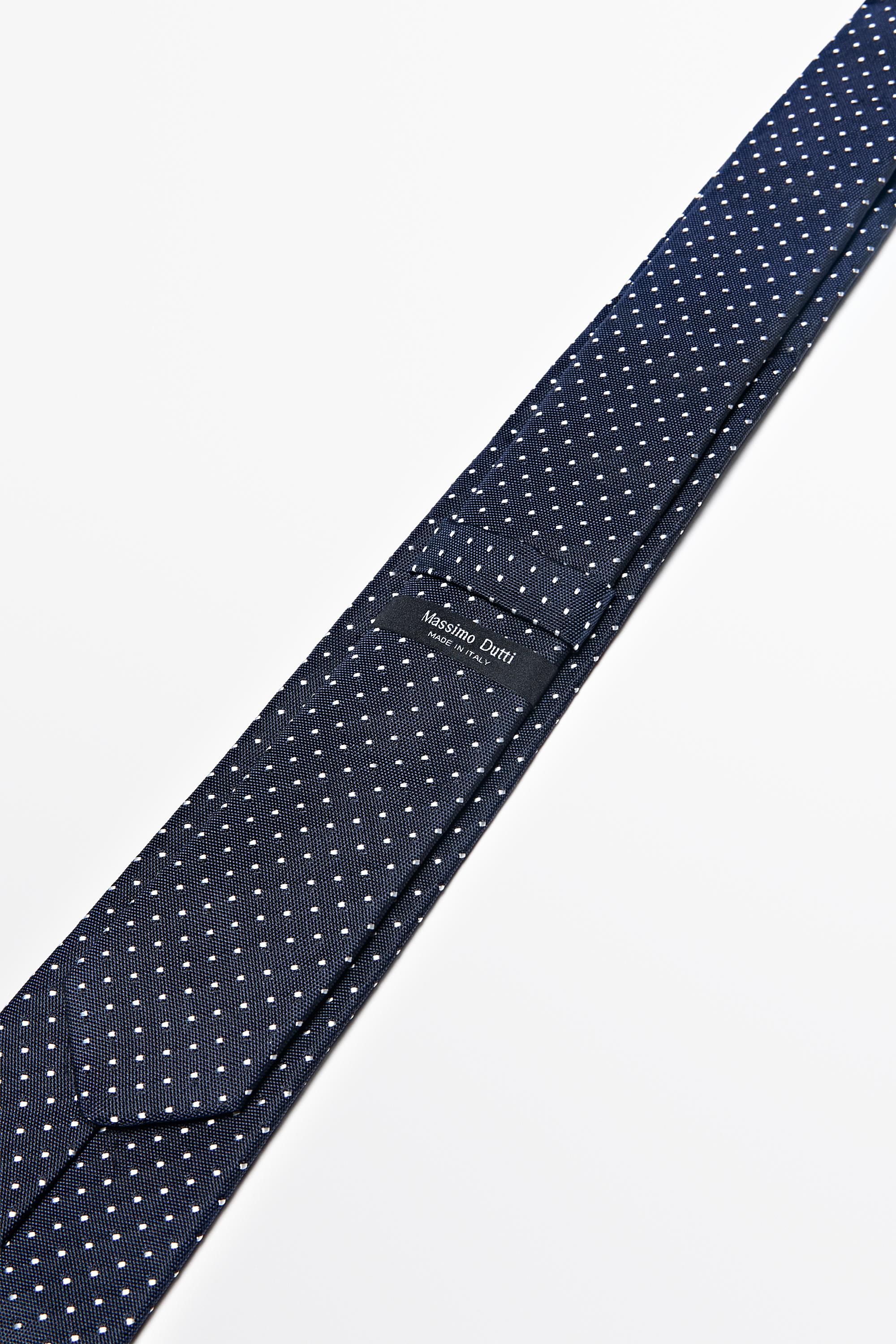 100% silk polka dot tie