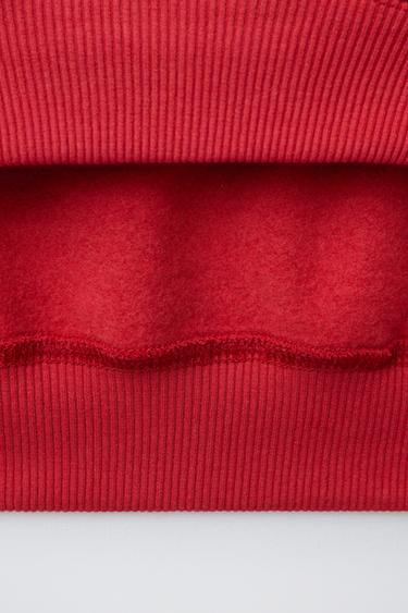 LOGO PRINT SWEATSHIRT - Red by Zara - Image 3