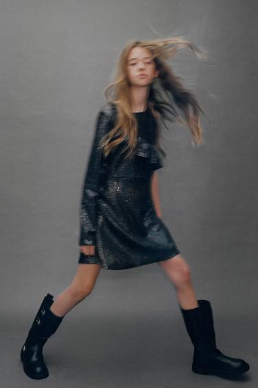 SHIMMER RUFFLE DRESS - Multicoloured by Zara