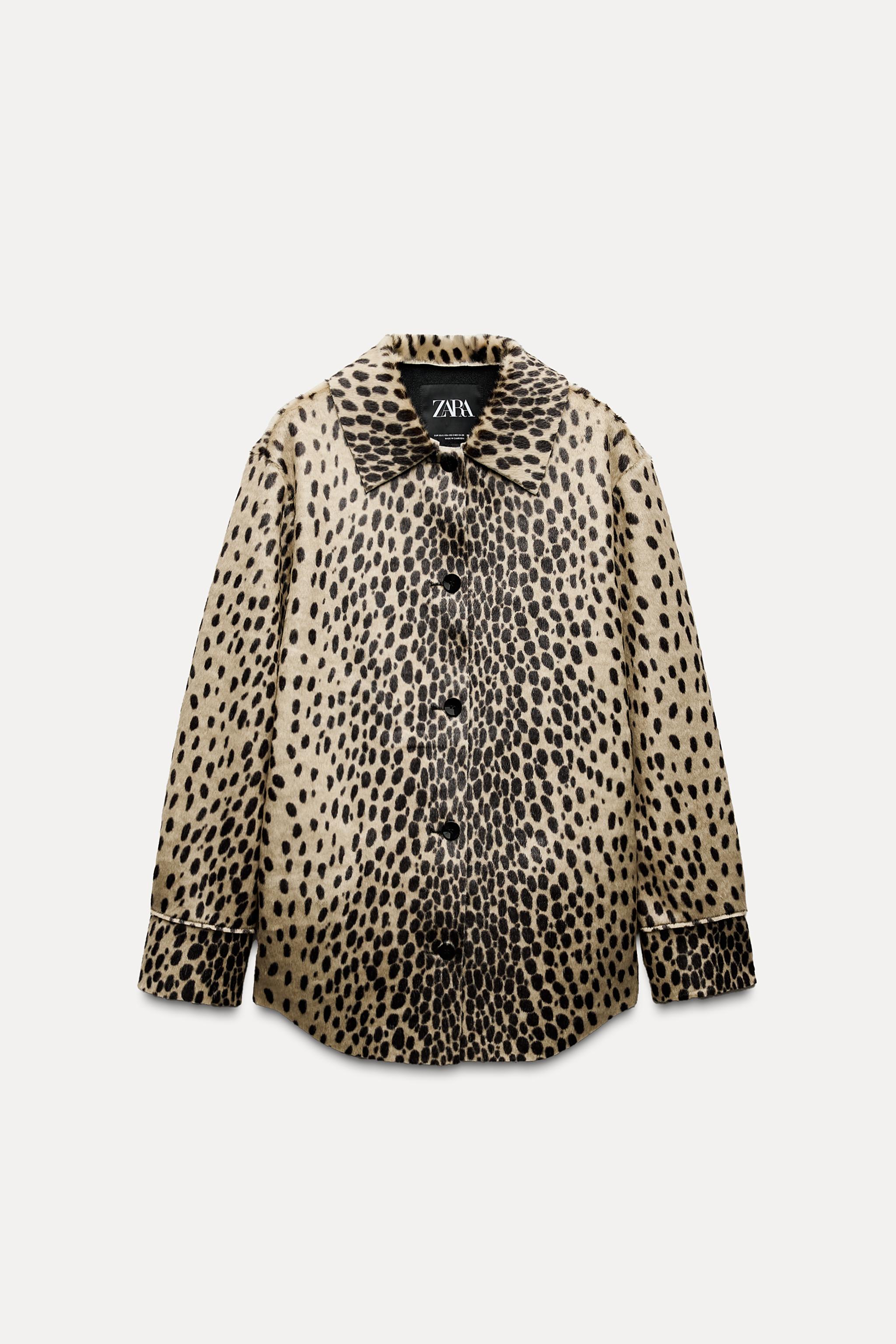 FAUX FUR ANIMAL PRINT OVERSHIRT - Leopard | ZARA United States FAUX FUR ANIMAL PRINT OVERSHIRT - Leopard | ZARA United States