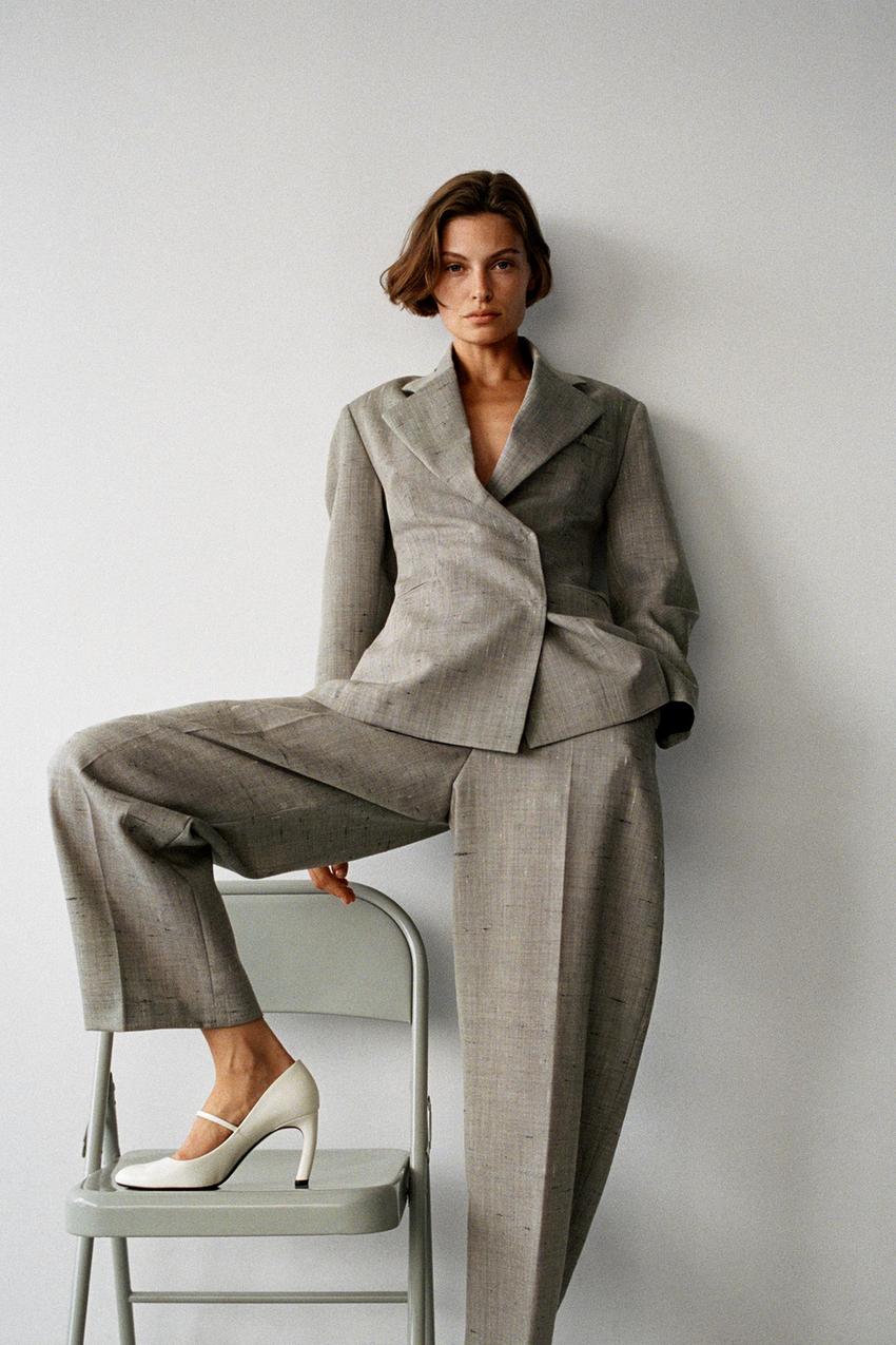 ZW COLLECTION ウール100% ジャケット - グレー | ZARA Japan / 日本