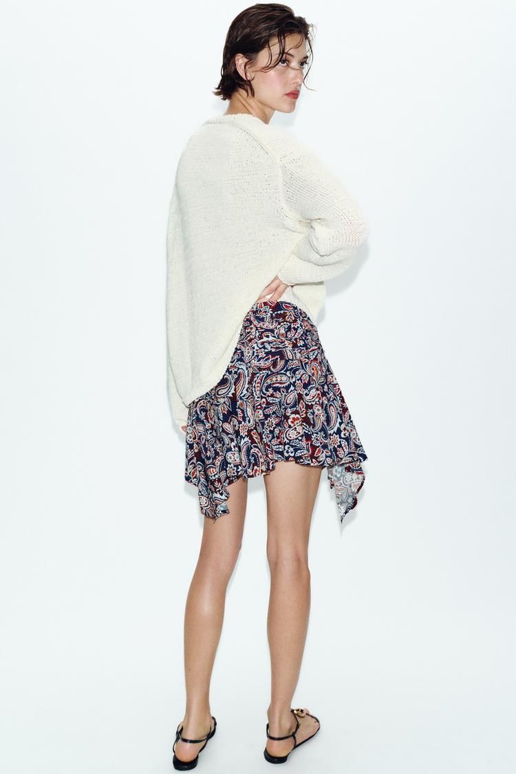 Falda short estampada asimétrica 5